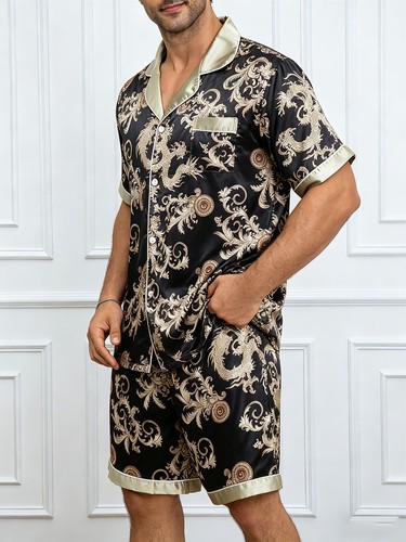Mens silk satin pyjamas - silk,
