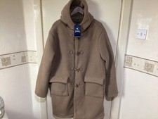 Pegasus Men's Light Brown Heavy Fleece Duffle Coat Size 46 Measures Bigger BNWT.