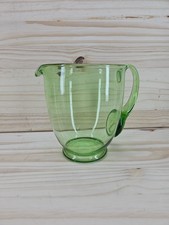 Green Glass Jug 16cm Tall