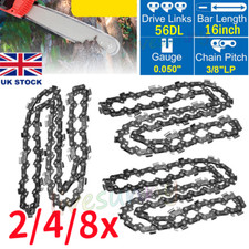 8pcs 16 Inch Chainsaw Saw Chain Blade Pitch 3/8LP 0,050 Gauge 56DL Drive Links