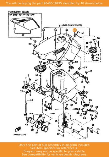 Yamaha grommet 90480 18495 - grommet,, 90480-18495