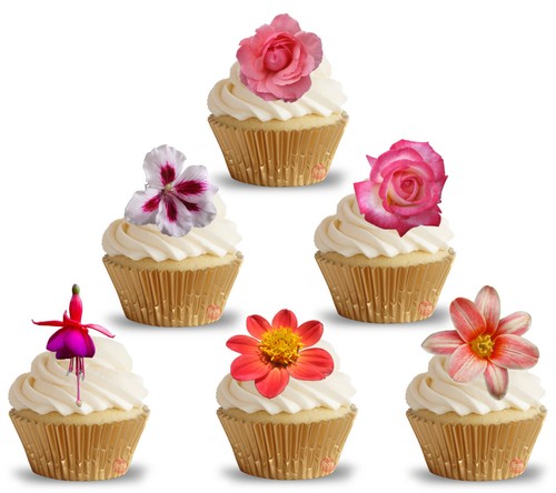 Edible pre cut flowers iced - flowers,