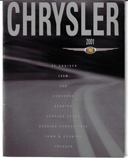 Chrysler Range 2001 USA Market Brochure PT Cruiser Sebring Concorde 300M LHS
