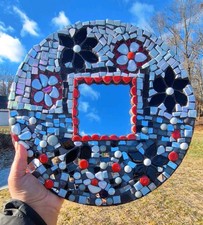Round Mosaic Mirror 12" Hand