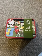 Farm in a Tin Wooden Playset