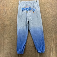 Playboy Pants Womens XS Blue Ombre Sweatpants Embroidered Two Tone PacSun Jogger