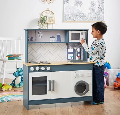 Wooden kids play - play, blue