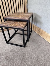 Furniture Village Sunset Nesting Tables, Natural Reclaimed Wood RRP £459