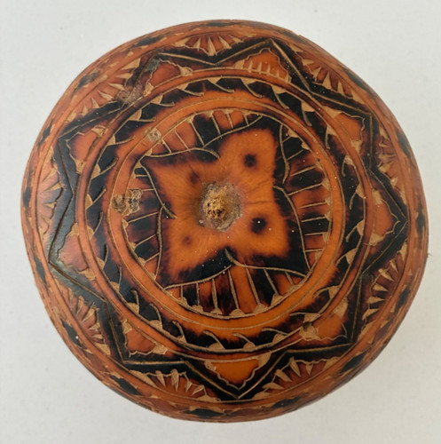 Peruvian hand carved - carved, gourd