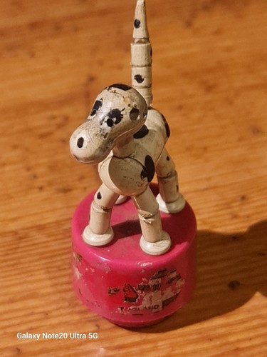 Vintage push puppet spotty - push, the