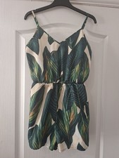 Ladies Leaf Print Playsuit