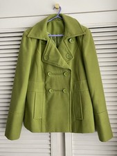 Ladies Green Coat By Debenhams
