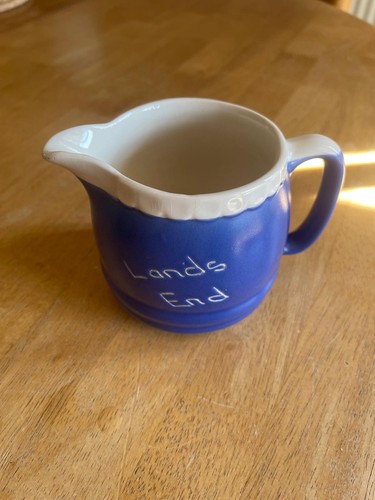 Blue devon ware milk - ware, cream