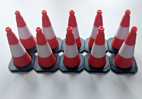 10th scale traffic cones red - cones,