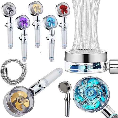 Rotating fan turbo shower head - rotating,
