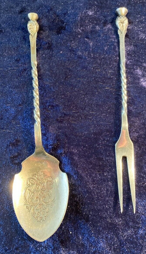 Antique thistle spoon and - antique,