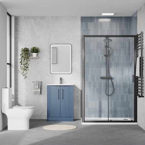 Full bathroom suite 500mm blue - full,