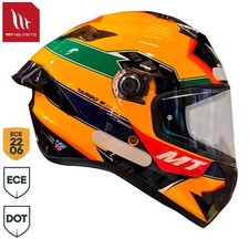MT Targo S Brazilian Diogo Moreira Moto 2 Ayrton Senna Tribute Motorcycle Helmet