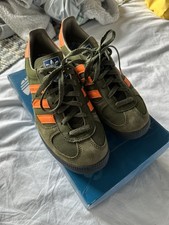 adidas Spezial SPZL Barrowland Trainers Men's Size UK 9 Green And Orange