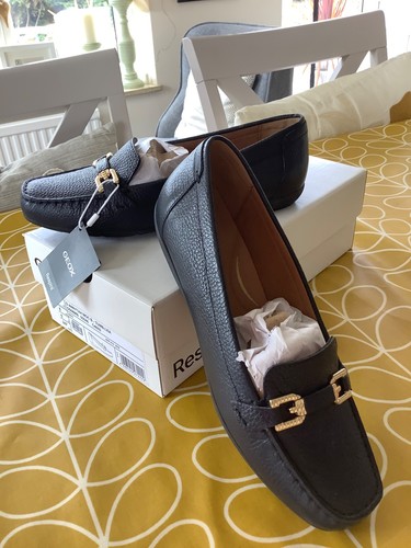Ladies geox navy shoes size - navy,