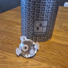 SWAROVSKI CRYSTAL, LARGE PUFFER FISH. #7644. BOXED