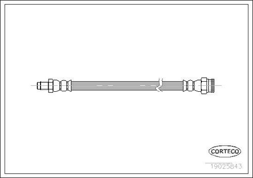 Rear axle brake hose - rear,