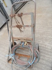 Double Gas Bottle Trolley. Welding/Cutting Gas Cylinders Cart With Cutting Torch