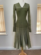 vintage green crochet dress