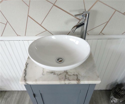 Cloakroom bathroom grey vanity - cloakroom,