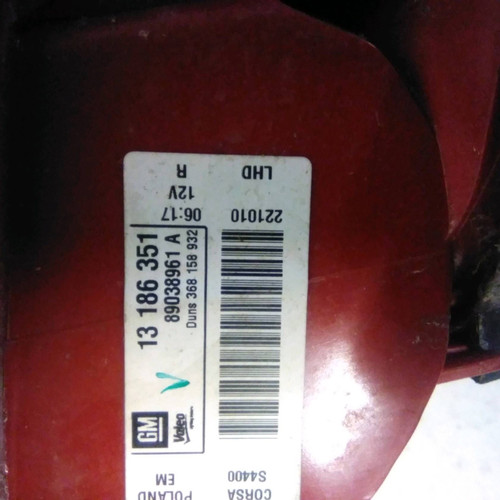 Rear lamp opel - opel, corsa