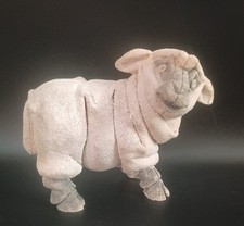 Vintage Staffordshire Blythe Collectables Sheep Approx 10cms x 13cms