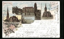 Lithograph Dresden, English