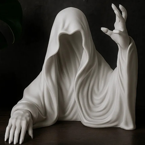 Hooded wraith bust sculpture - wraith,