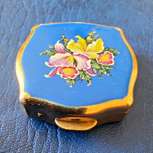Vintage stratton floral enamel - stratton,