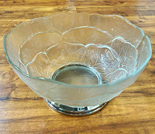 Vintage clear glass - vintage, leaf