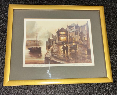 Old polperro england framed - old, &