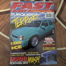 Fast Car Magazine July 1995. Vauxhall Nova Turbo Uno Golf Peugeot 205