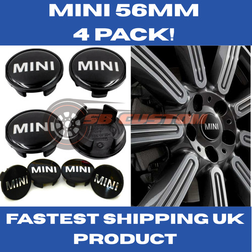 56mm mini black - black, x4