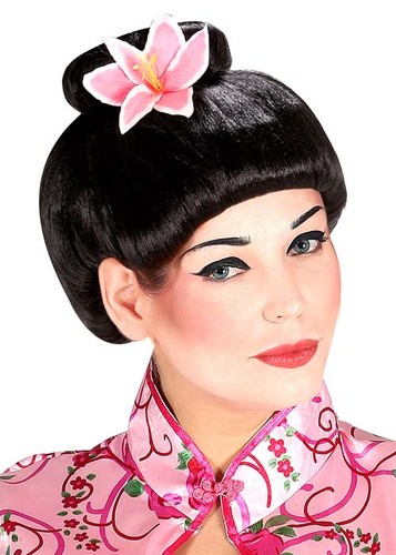 Black fujiko geisha girl wig - black,