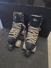 Moxi Black Suede Roller Skates