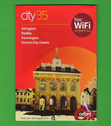 Oxford bus company timetable - bus,