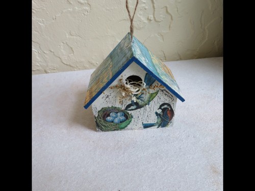 Log cabin bird house - cabin,
