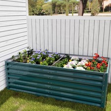Galvanised Steel Raised Bed Vegetable Flower Grow Pot Outdoor Garden Planter Box