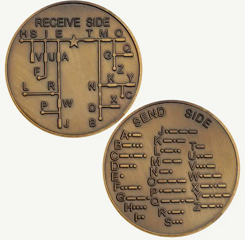 Morse code coin - morse,