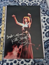 KATE BUSH BEAUTUFUL 12"X8" SIGNED COLOUR PHOTO WITH CERTIFICATE OF AUTHENTICITY