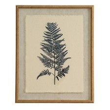 Beech Fern on Linen Glass