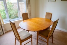 Vintage McIntosh Solid Teak Extendable Dining Table Set