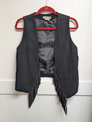 Black fringe suede stetson - fringe,