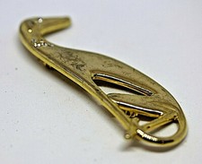 Vintage Gold Metal Dog Design Brooch Encrusted with  Rhinestone Diamante