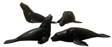 PLAYMOBIL 4 Black Sea Lions In Ex Con💥Rare Vintage Animals 💥Adult Size Zoo